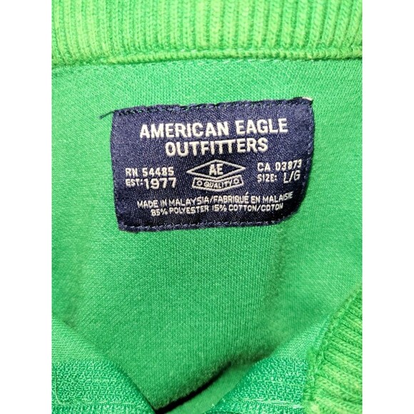 Vintage American Eagle Green Track Jacket Men’s Large Y2K 90s Full Zip - Picture 6 of 7